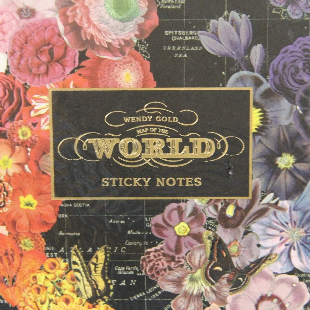 Galison Sticky Note Set NEW Stationery Gift Butterflies Colorful Flowers